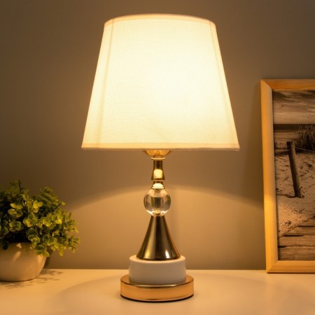 Board lamp "Marfa" E27 40W white-gold 22x22x40 cm Risalux-1