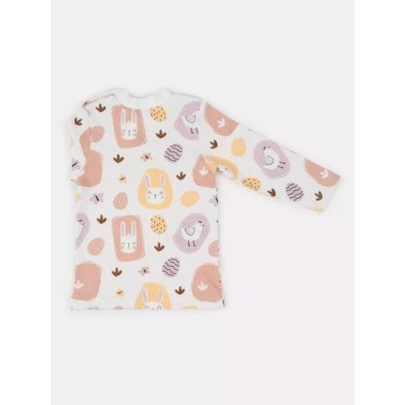 Children's T -shirt with long sleeve of the bunny top -down, height 74 cm-4