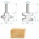 Set of milling pelvis Encor Prof 46515, D = 8 mm, 38.1 x 28.6 mm, 2 pcs.