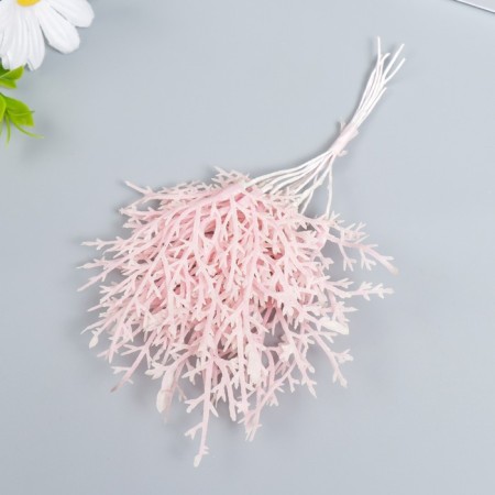 Artificial plant for creativity "Juniper" 1 bouquet = 10 branches pink 15 cm-1
