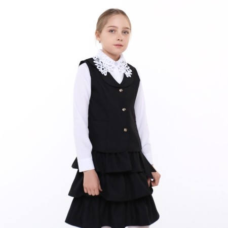 School suit for girls, black color, height 128 cm-1