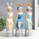 Souvenir Polystone "Girl ears Bunny, with a bubble on the column" Mix 29x7x10 cm