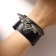 Bracelet Unisex "Hardcore" skull, black color in black silver