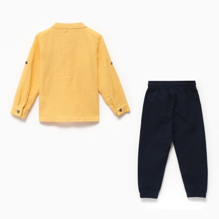Children's set (longshille/pants), yellow color, height 98cm-12