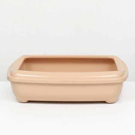 Toilet for cats with a frame, deep 50 x 38 x 13cm, beige-1