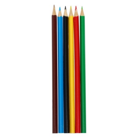 Pencils of 6 colors "Princess", wooden, triangular body, in a cardboard box-1
