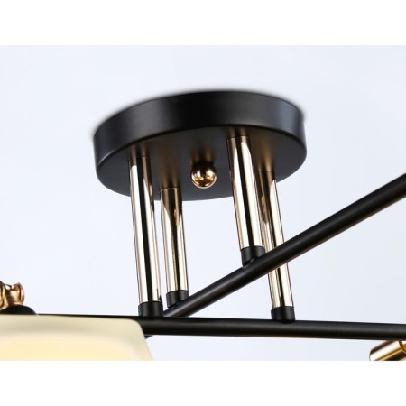 Suspended chandelier Ambrella Light, Modern, TR303089, 6HE27, black color, gold-3