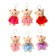 Suspension "Bear in a skirt with a bow", color mix