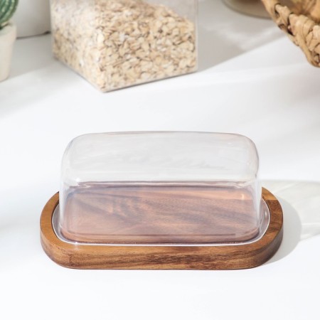 Maslek with a lid, 17 × 11 × 9 cm, acacia