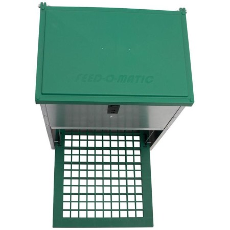 Bunker feeder for poultry at 20 kg, pedal, galvanized steel, Feed-o-Matic-2
