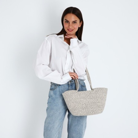 Bag-touut without fastening, gray color-5