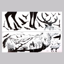 Stick 3D Interior Elk 90*60cm