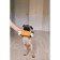 Dog toy "Soft Bone" with a squeak, 19 cm, orange