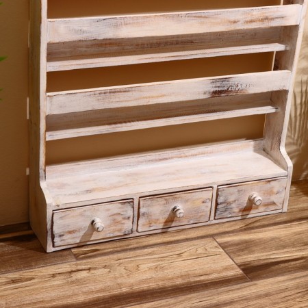 Bali Style rack 65x15x80 cm, Albezia, white tree-2