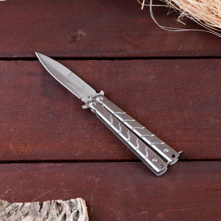Knight Knife "CALISH", master K, dark chrome, blade 7.7 cm, handle 9.2cm