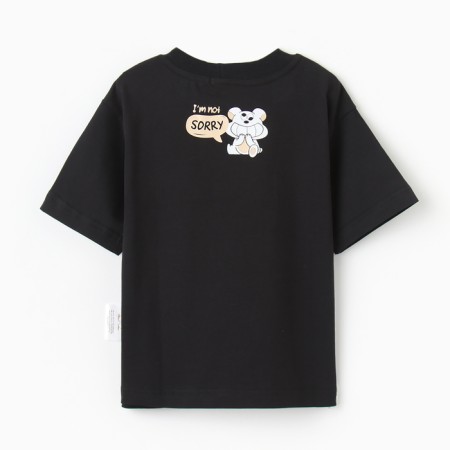 Children's Minaku T -shirt, black color, height 158 ​​cm-10