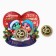 New Year's Coin "Love and Happiness" for the New Year, Diam. 2.2 cm
