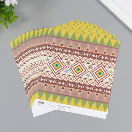Scrapbooking "Ethnic" density 180 grams set 10 pcs 15.5x17 cm-1