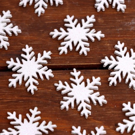 New Year's set for the decor "Snowflakes", on an adhesive basis-1
