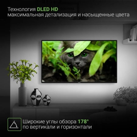 TV DIGMA DM-LED43SBB31, 43 ", 1920x1080, DVB-T/T2/C/S2, HDMI 3, USB 2, Smart TV-9