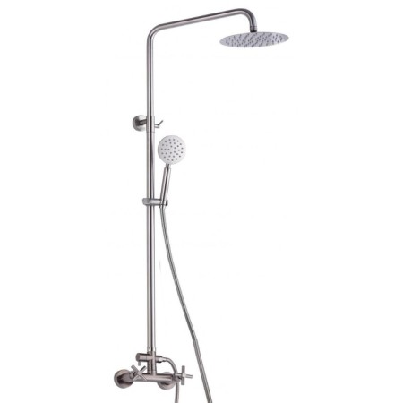 Shower system FMARK FS8435, tropical shower, shower set, mixer, satin