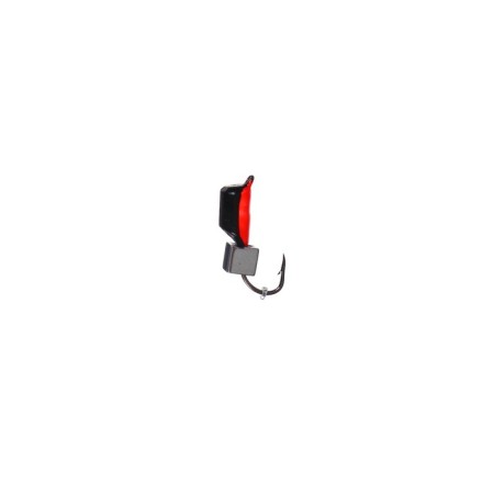 Mormyshka column black, red abdomen + cube silver, weight 0.9 g-1