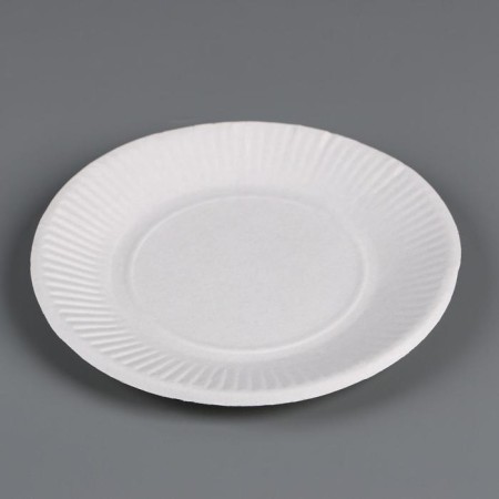 Disposable plate "white" cardboard, 17 cm
