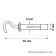Steelrex anchor bolt, with a hook, galvanized, 8x60 mm, 100 pcs
