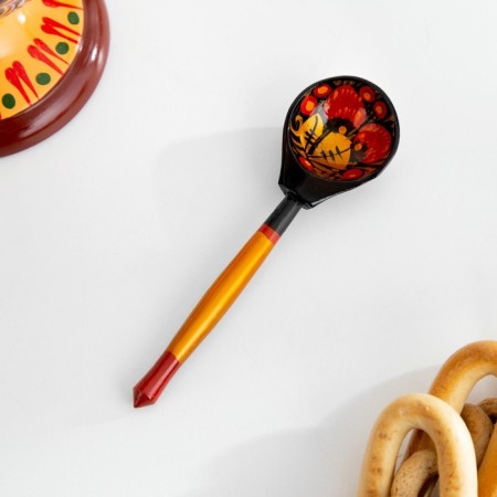 Sugar, with a spoon, 10.5 × 7.5 cm, chlom-3