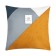 Pillowcase decorative Ethel geometry color gray/yellow 45 x 45 cm, 100% p/e