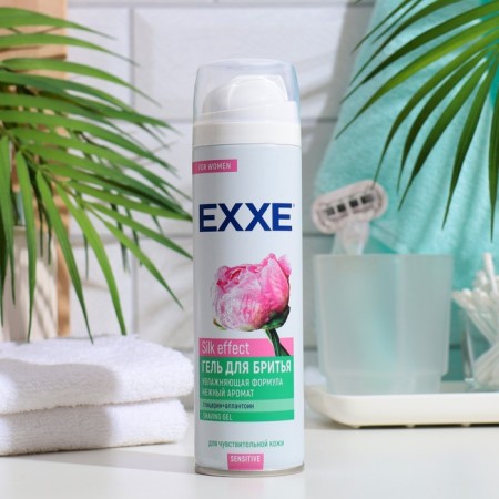Shaving gel Exxe Sensitive Silk Effect, female, with chamomile extract, 200 ml
