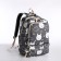 A backpack with a zipper, bag, cosmetic bag, gray color