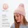 Women's hat minku with gateway, size 54-56, pink color