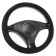 Braid to the steering wheel Torso, velor, size 38 cm, black