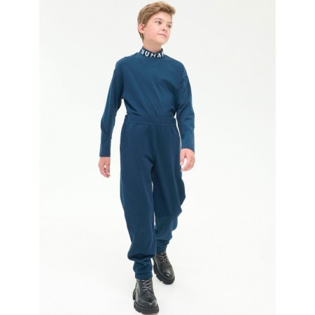 Pants for boys, height 152 cm, dark blue color-4