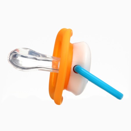 Set: nipple - a dummy with a “turtle” holder, anatomical +6 months, yellow color-3