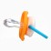Set: nipple - a dummy with a “turtle” holder, anatomical +6 months, yellow color
