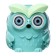 Mechanical sharpener with container owl green