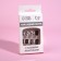 Black overhead nails, 12 pcs, with adhesive plates, soft square shape, black/white color