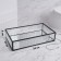 Square organizer for storage, 1 section, glass, with a mirror base, 24 × 14 cm, transparent/black color
