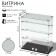 Smail window, 3 inclined shelves, 600 × 300 × 700, chipboard, glass, gray color.