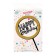 Topper "Happy Birthday", Circle, Black-Black-Golden Color