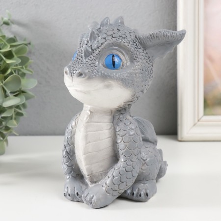 Dragon figure 18x10x12.5 cm, blue eyes-4