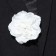 Brooch-stroke textile "flower" peony, white color