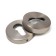 Lockland cylinder overlay, round, satin nickel color, kit.