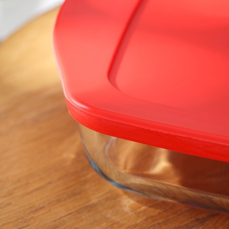 Borcam, 1.95 l heat -resistant baking and baking forms and baking, with a lid-6