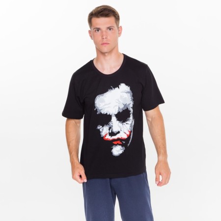 T -shirt male, black color, jocker, size 50-2