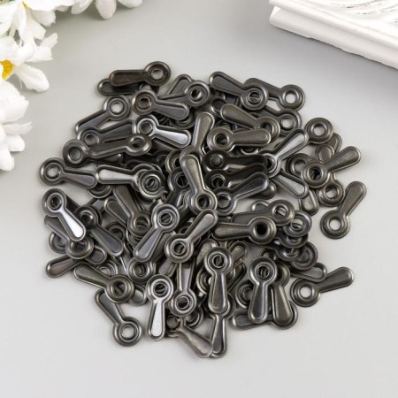 Photo-chanker metal (set 100 pcs) black curly 2x0.9 cm-2