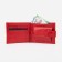 Women's wallet on the Textura button, red color