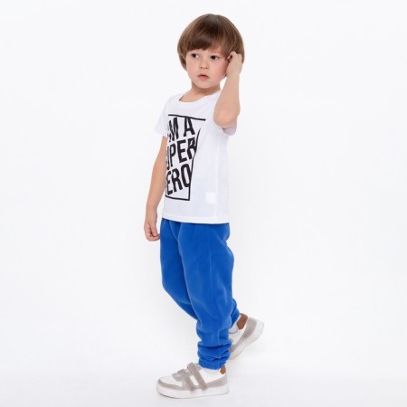 Baby trousers, blue color, height 104 cm-5